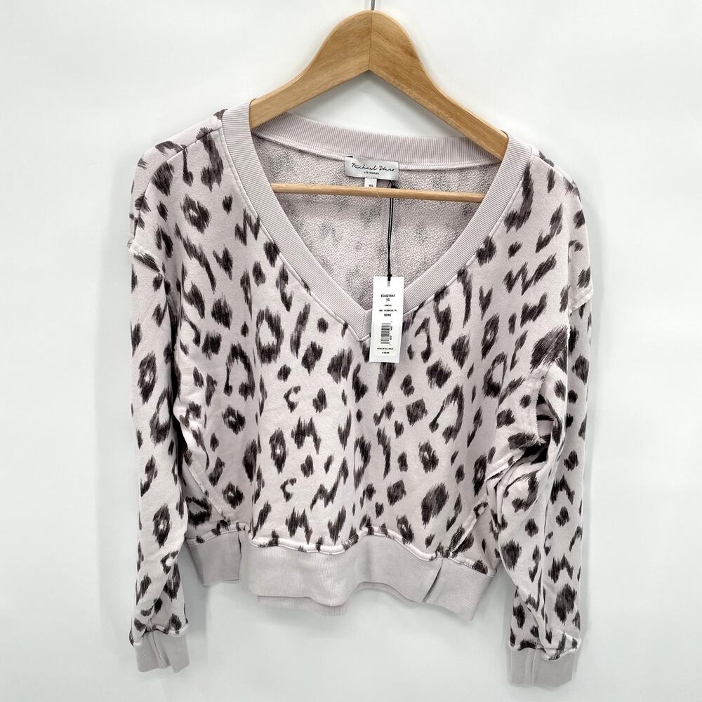MICHAEL STARS NWT Evereve Camila Ikat V-Neck Sweatshirt // XS - Picture 5 of 12
